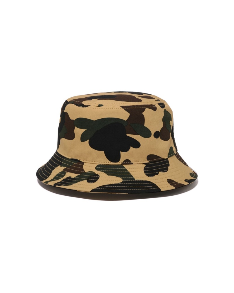 Chapeaux Bape 1st Bucket Kaki Homme | IFB-93885532